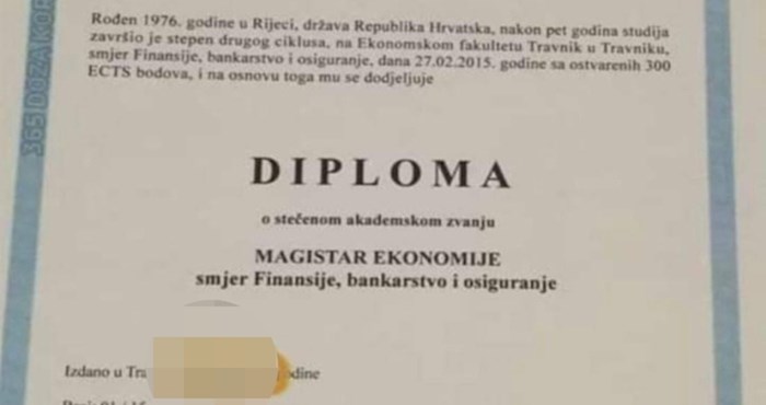 Datum na koji je u Travniku izdana ova diploma otkrio je da je riječ o običnoj muljaži