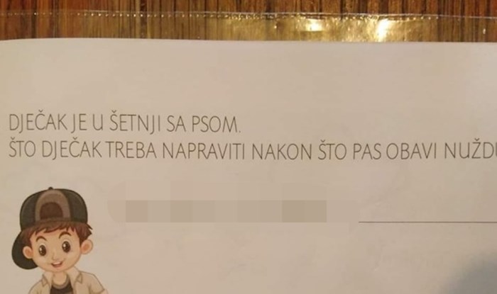 Tisuće ljudi smiju se odgovoru djeteta na pitanje što učiniti nakon što pas obavi nuždu