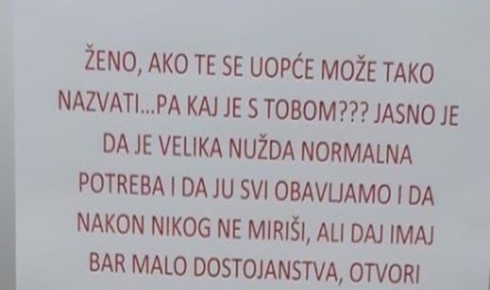 Žena svaki dan ostavi neuredan wc, pa joj je kolegica napisala ljutitu poruku i nasmijala tisuće