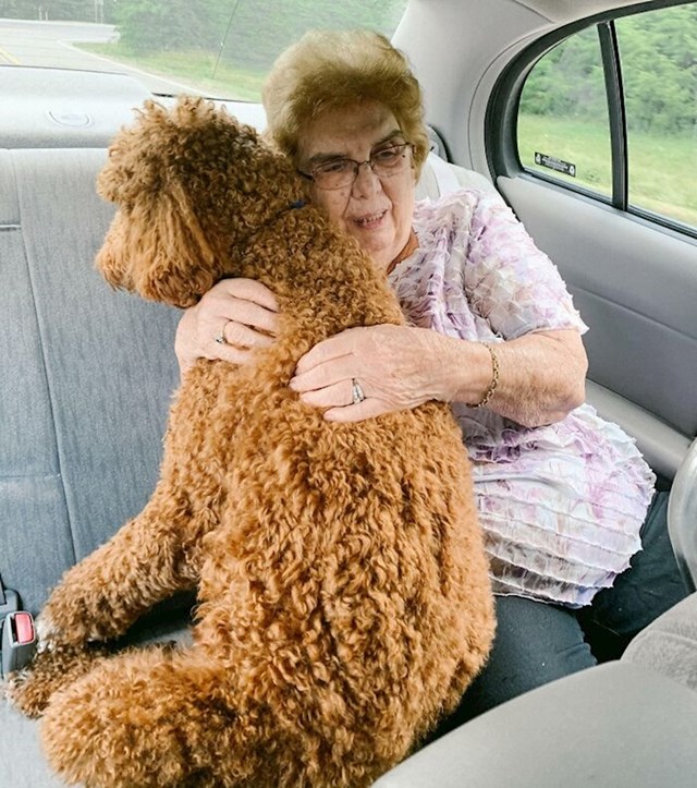 10. "Moj pas jako je nervozan dok se vozi u autu pa je moja baka odlučila sjesti iza s njim i cijelim putem ga smirivala."
