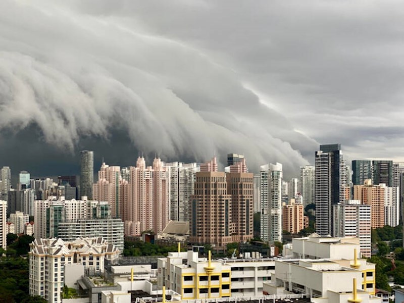 1. “Pogled s balkona mog starog stana prije oluje koja je pogodila Singapur, 6. studenog 2020.”