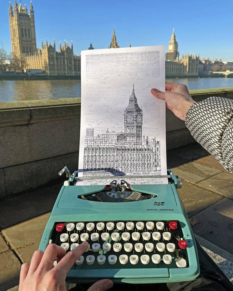 13. Slika napravljena pomoću pisaće mašine