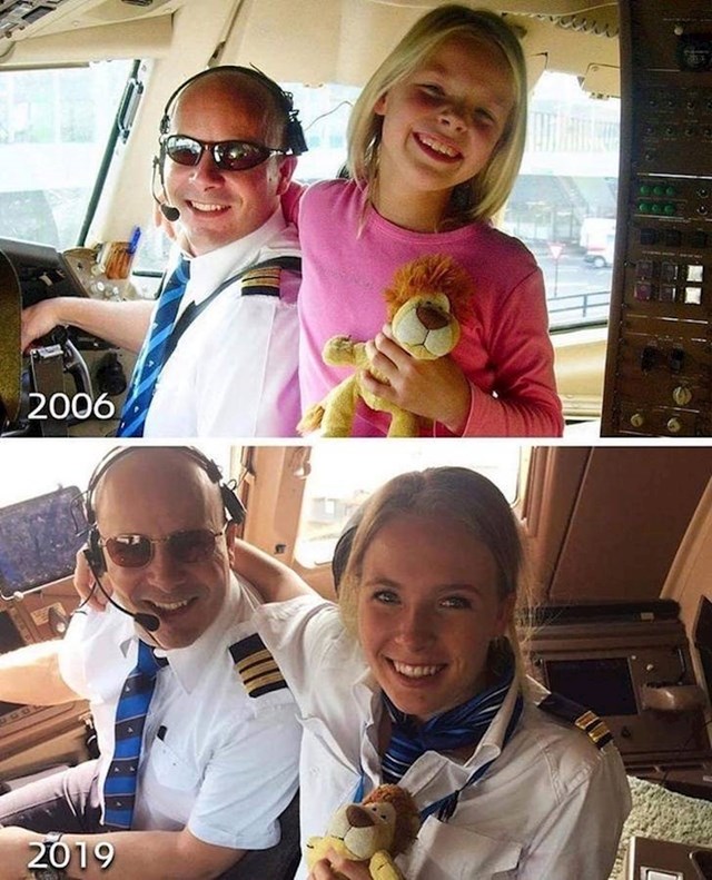 4. Kćerka je odlučila postati pilot, baš kao njezin tata