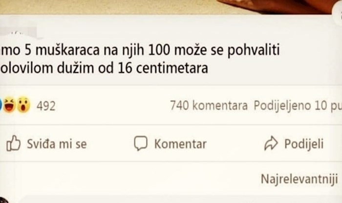 Muškarac je svojim iskrenim komentarom na članak o dužini spolovila nasmijao tisuće