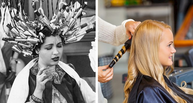 4. Uvijanje kose nekad i sad.