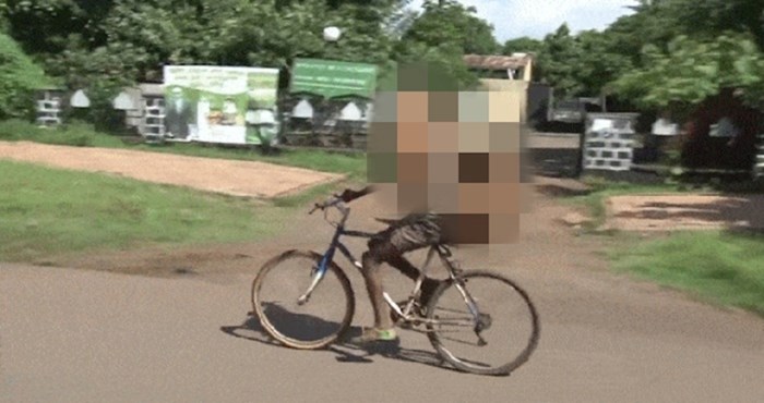 Urnebesna viralna snimka; morate vidjeti što čovjek prevozi na biciklu