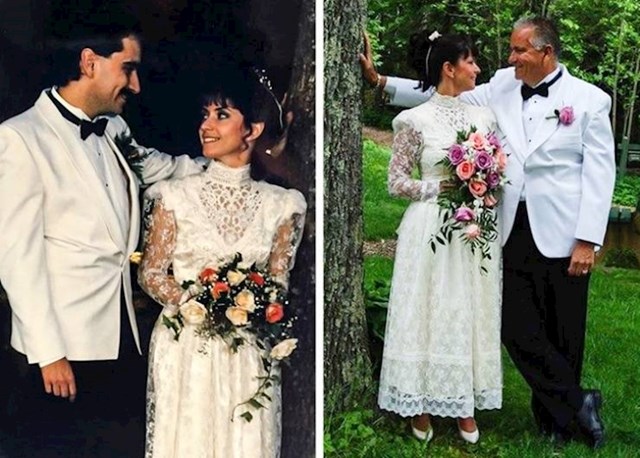14. Rekreirali su svoju fotku s vjenčanja, 20 godina kasnije