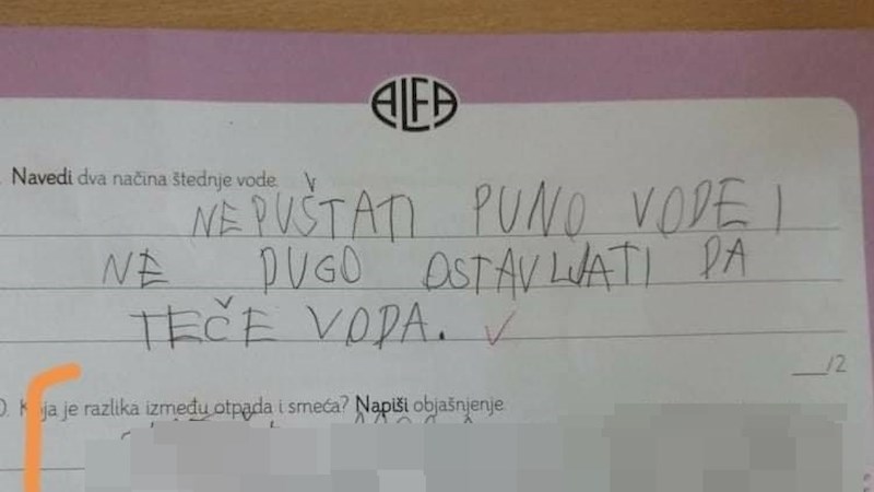 Djevojčica je u testu genijalno objasnila razliku između otpada i smeća