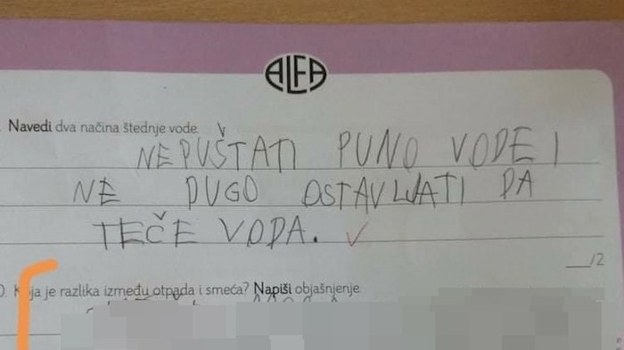Djevojčica je u testu genijalno objasnila razliku između otpada i smeća