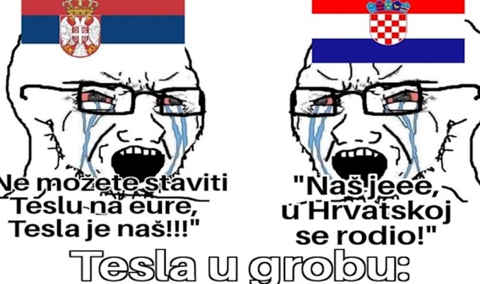 Tisuće su lajkale urnebesan meme o hrvatsko-srpskim prepucavanjima oko Tesle, morate vidjeti