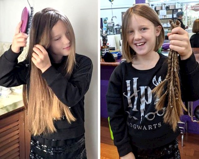 3. Moja kćerka puštala je kosu 2 godine da bi ju donirala oboljelima od raka koji trebaju perike.