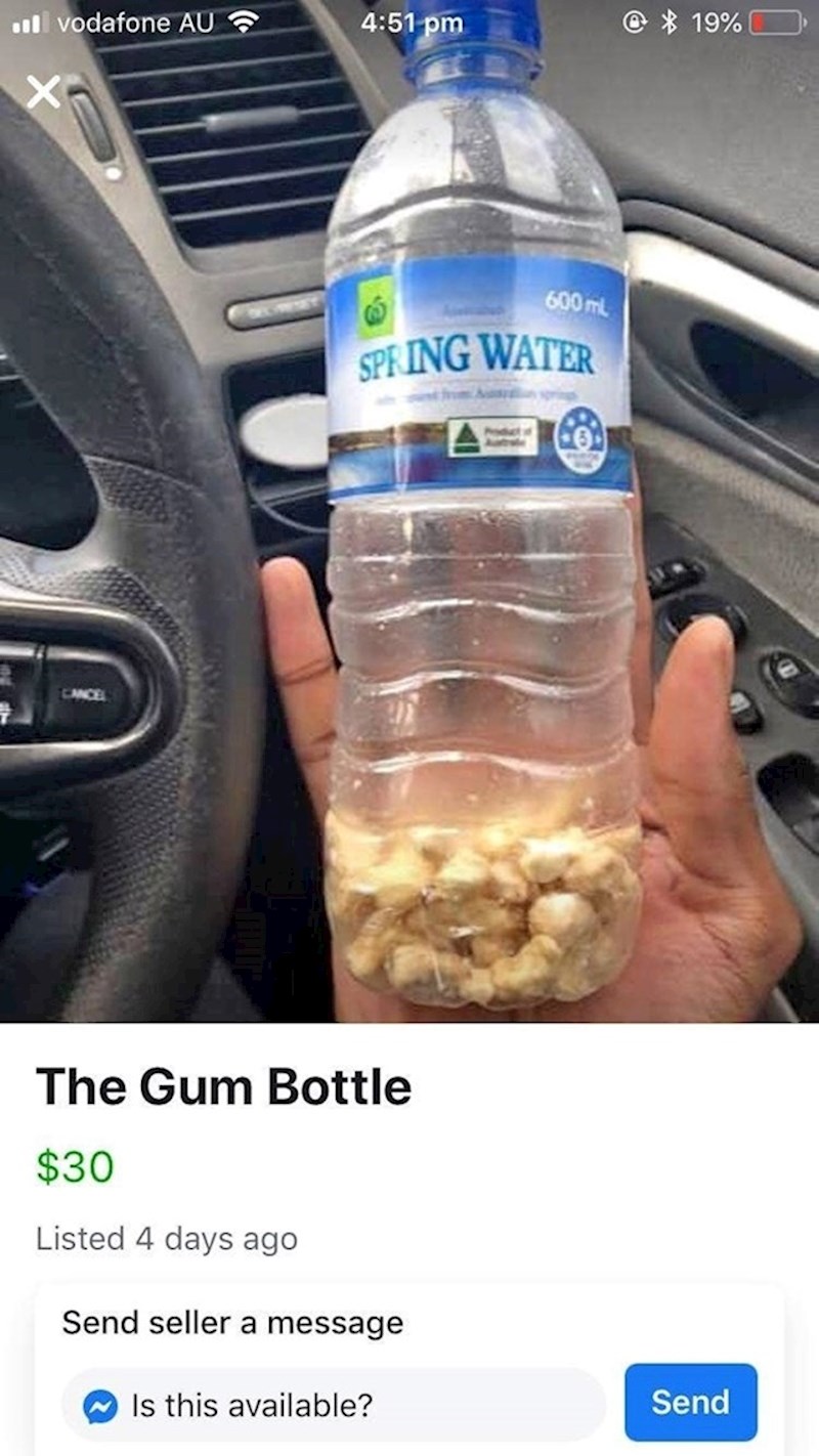 7. Voda sa žvakačim gumama