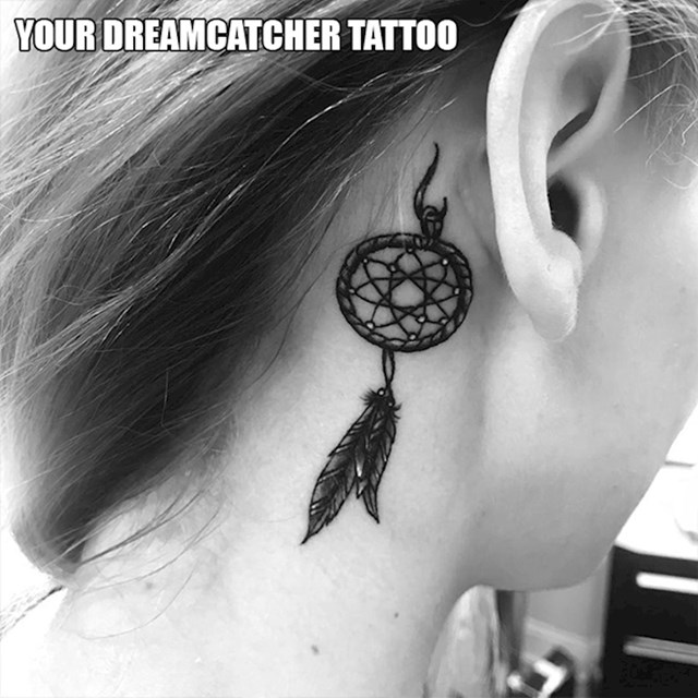 6. Fotke tetovaža s motivom hvatača snova.