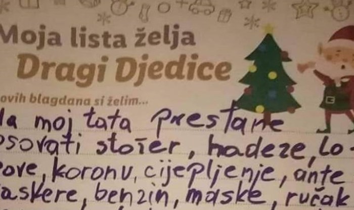 Dječak je iskreno napisao što sve želi za ove blagdane i nasmijao ekipu na Fejsu, morate vidjeti