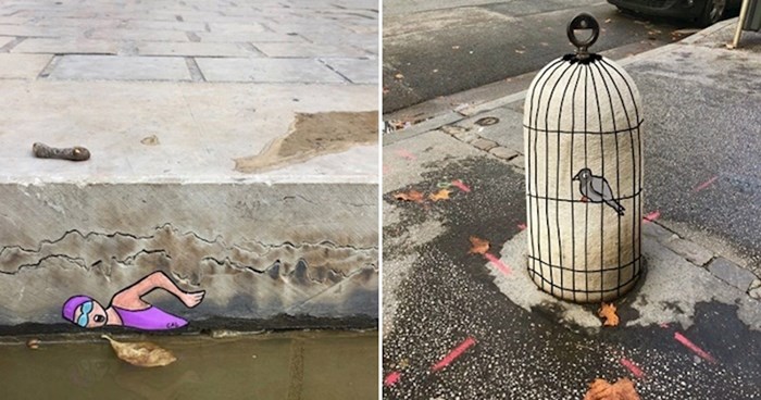 Francuski umjetnik pretvara ulice svojeg grada u stranice iz vesele bojanke