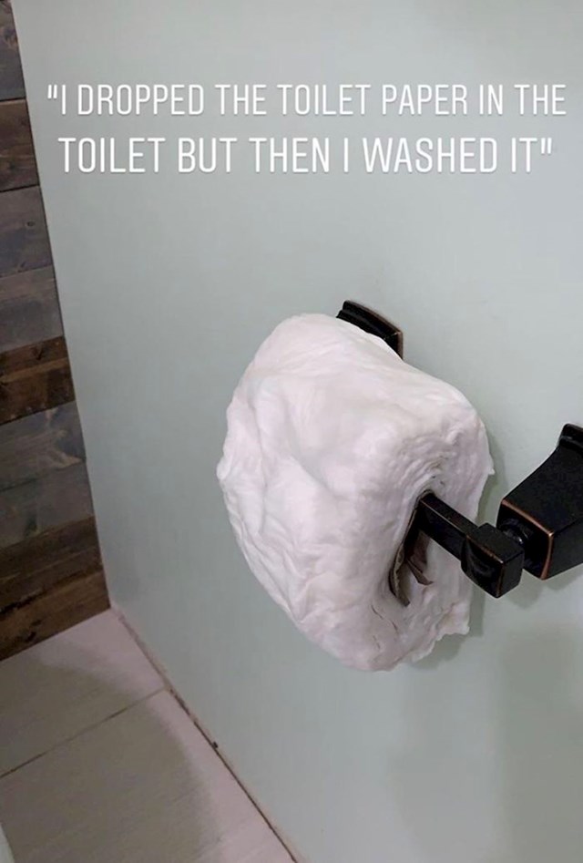 "Mom sinu rola papira upala je u wc, a problem je riješio tako što ju je oprao.