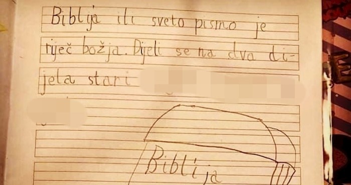 Učenik je nasmijao internet svojom jedinstvenom definicijom Biblije