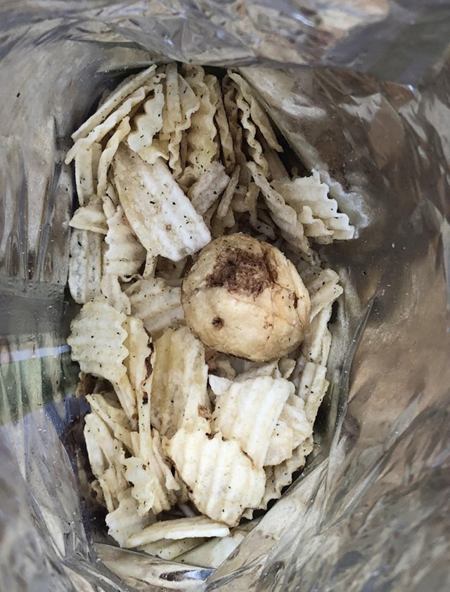 14. Pronašla sam cijeli krumpir u vrećici čipsa!