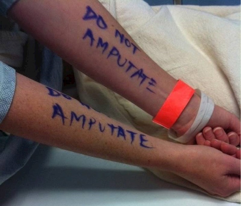 11. Idem na rutinsku operaciju sutra. Moj muž odlučio je napisati upute za kirurga.