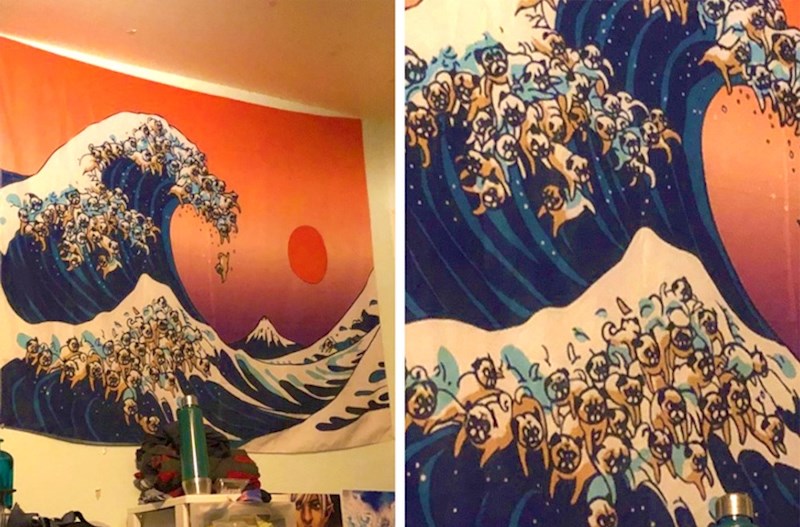 1. "Naručio sam tapete za zid, ali nisam vidio da na sebi imaju male mopsove."