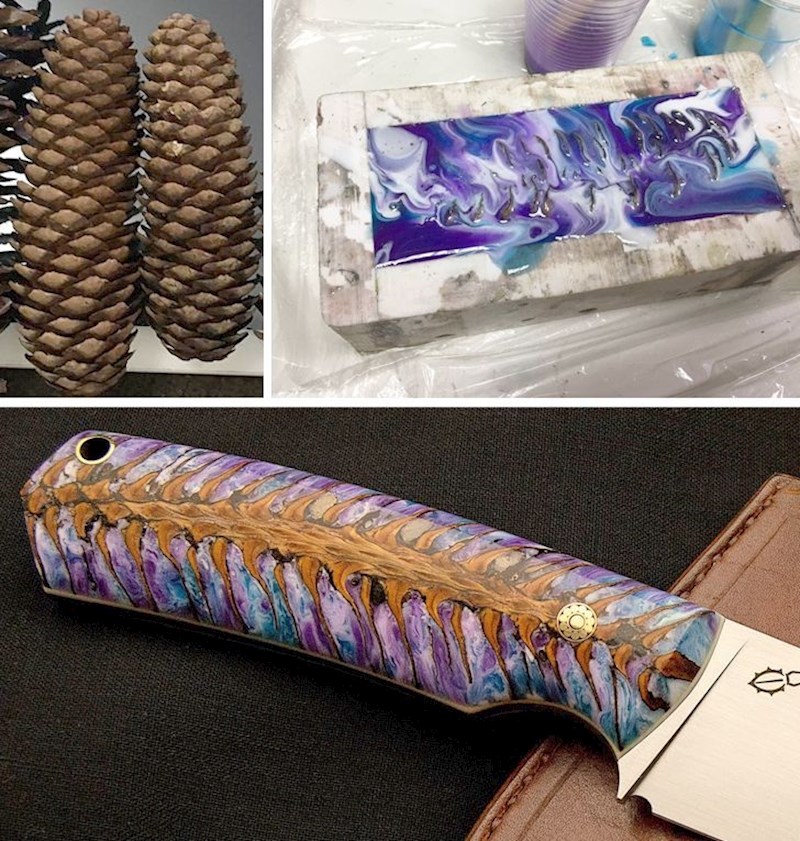 14. Pretvorila sam češere u prekul dršku za nož!