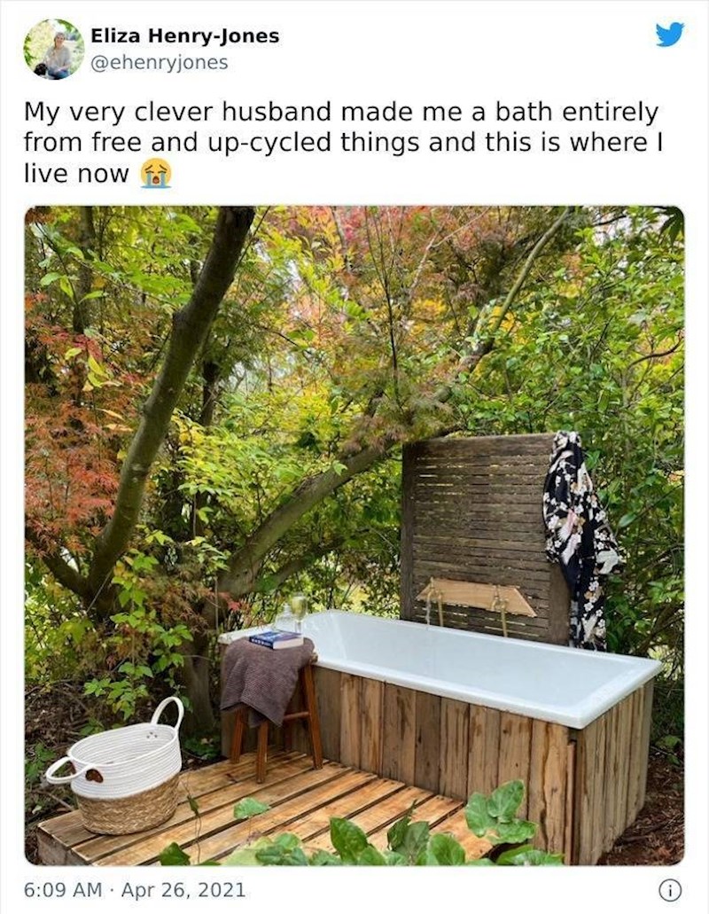 13. Suprug joj je napravio ovu genijalnu kadu. Gdje ima još takvih??😍