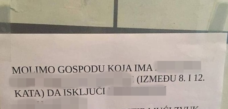 Cijeli internet smije se obavijesti iz stambene zgrade, morate vidjeti što ovaj lik zamjera susjedi