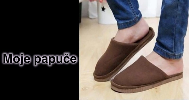 Fora pokazuje razliku između običnih papuča i onoga što nose susjedi s kata iznad, hit je