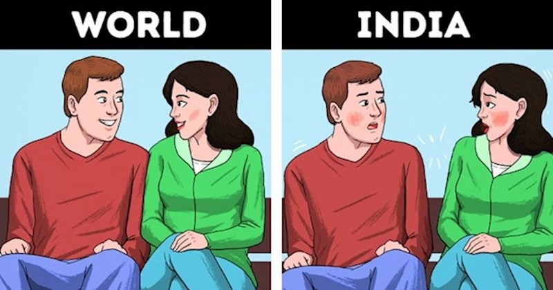 7.Javno dodirivanje osobe suprotnog spola u Indiji.