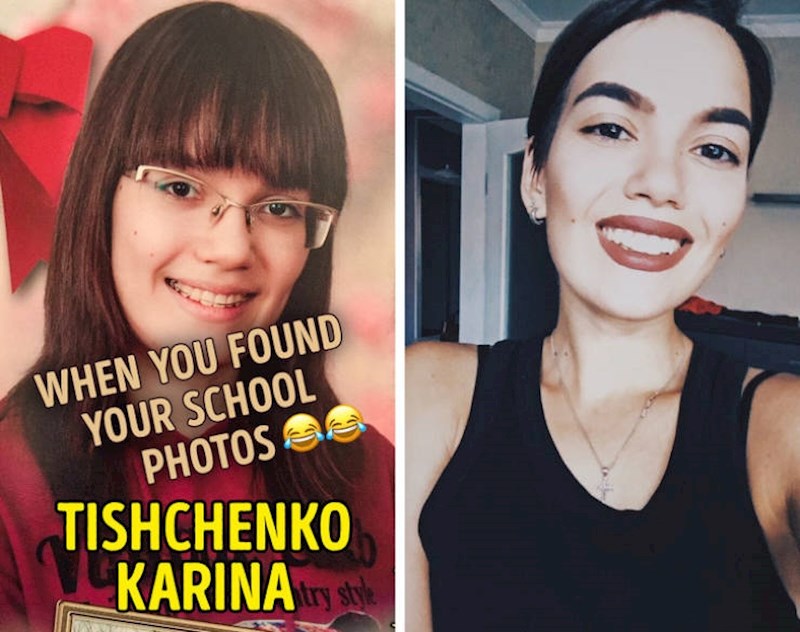 8. Pronašla je svoju fotku iz starog godišnjaka i nije mogla doći k sebi