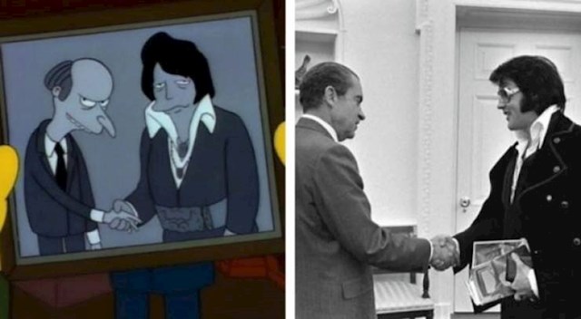 13. I gospodin Burns i Richard Nixon imaju fotku s Elvisom.