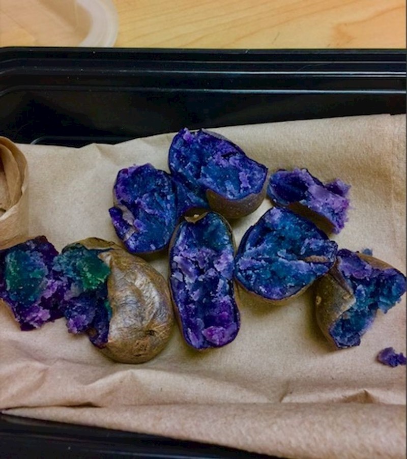 "Moj plavi krumpir izgleda kao drago kamenje."