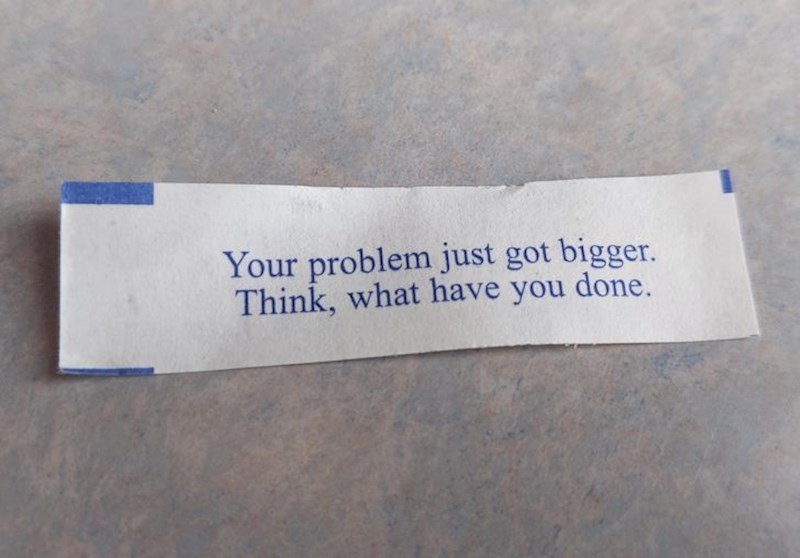 5. Ova osoba dobila je negativan kolačić sreće