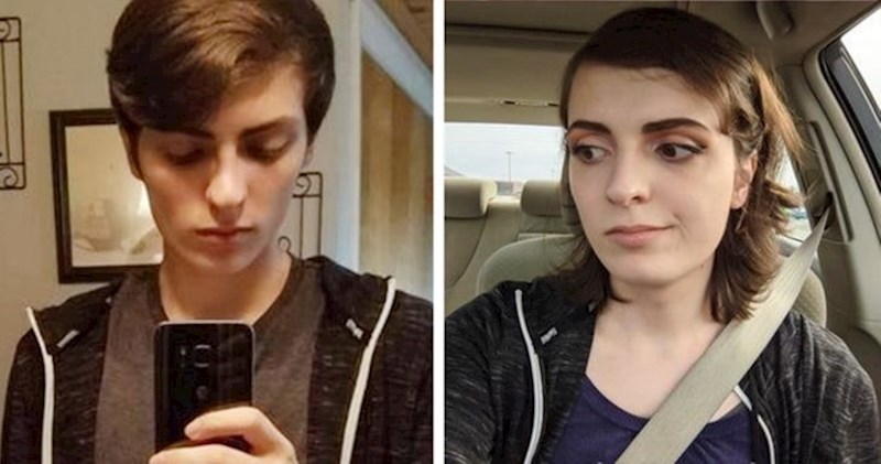 13. "Ovo desno je prva fotografija koju sam pokazala u fazi tranzicije..."