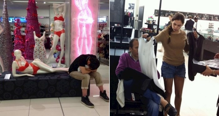 20+ fotki očajnih muškaraca koje su njihove žene natjerale da ih prate u shoppingu