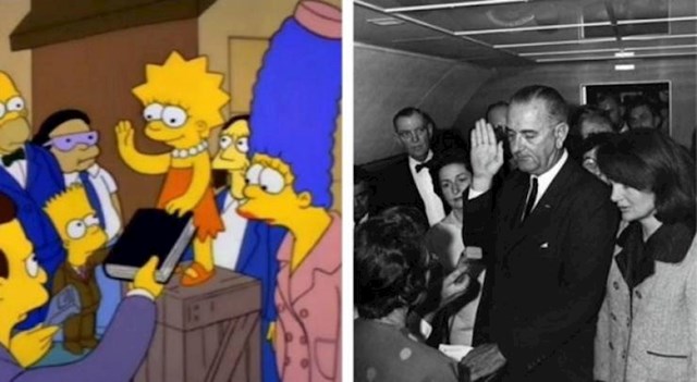 4. Lyndon B. Johnson polaže svoju predsjedničku prisegu, baš kao i Lisa.