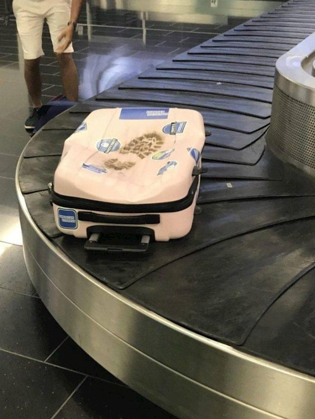 1. Pa koliko kila ima osoba koja je ugazila na ovaj kofer?😬