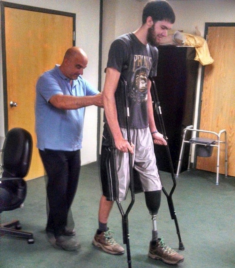 "Moji prvi koraci nakon nesreće."