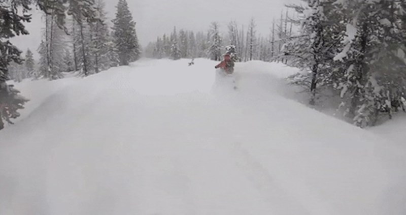 Snijeg je bio predubok čak i za motorne sanjke, vozač je doslovno nestao