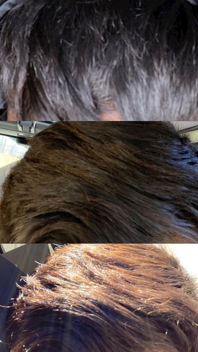 5. Ovo je sve kosa iste osobe, fotkana isti dan, samo pod različitom rasvjetom.