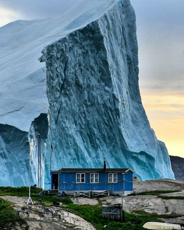 9. Ledenjak prolazi pokraj kuće na Grenlandu