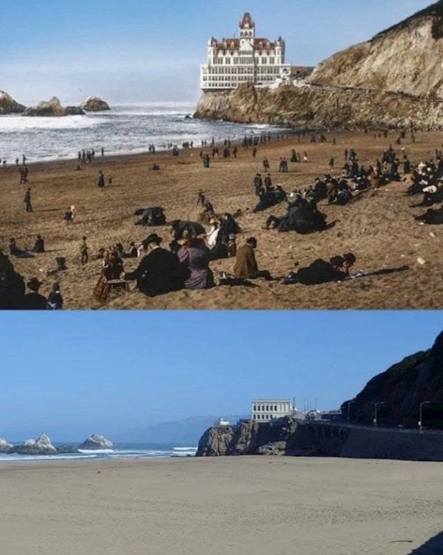 4. Plaža u San Franciscu 1902. i danas