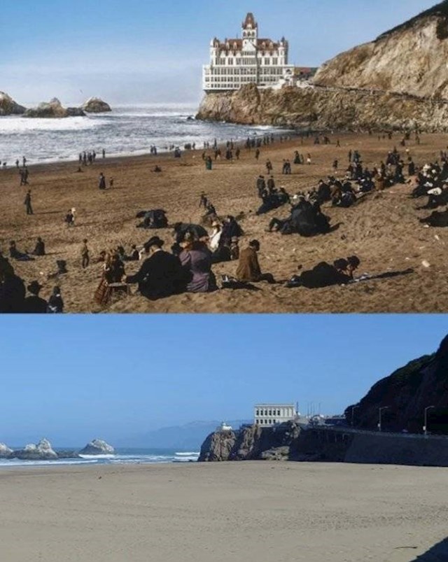 4. Plaža u San Franciscu 1902. i danas