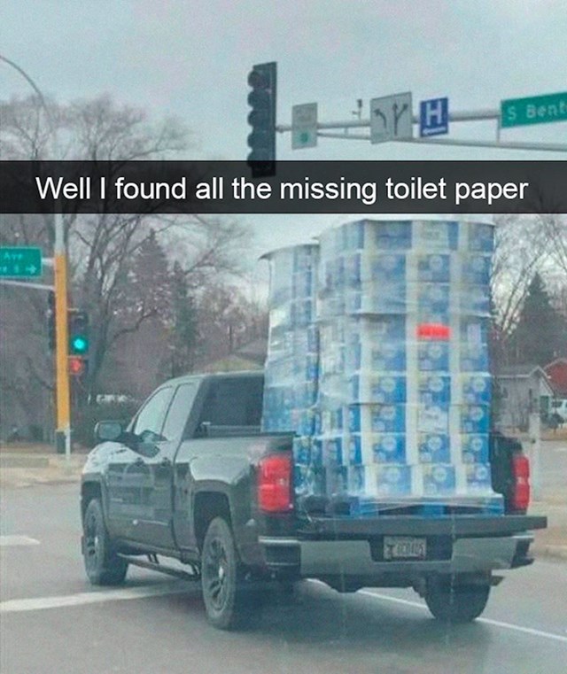 5. Pronađen je toalet papir koji nedostaje.