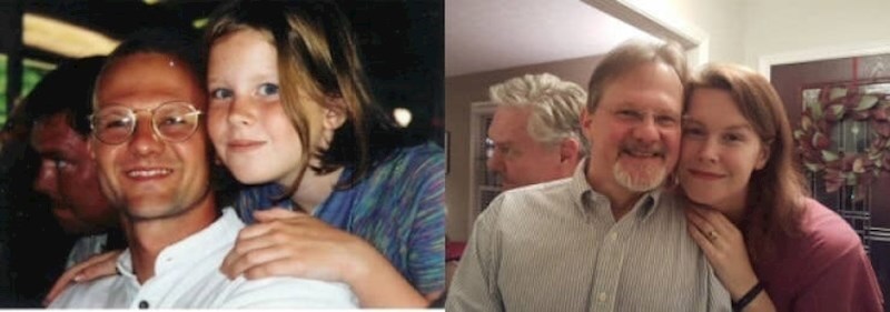 "Moj ujak i ja s tatom u pozadini. Ista situacija dogodila se 20 godina nakon - sasvim slučajno."