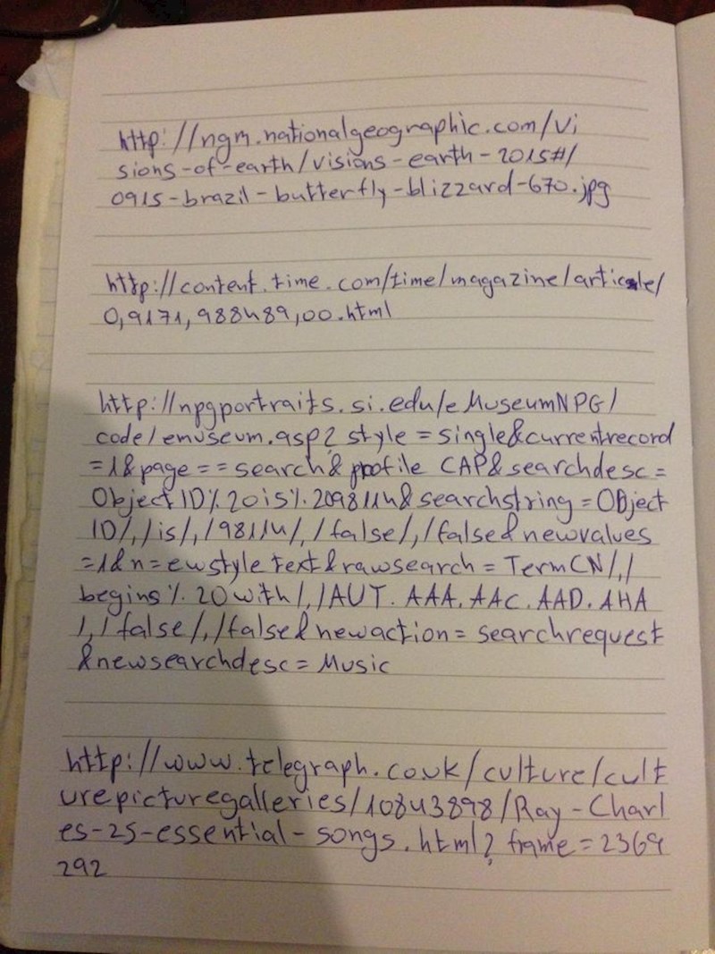 14. Dakle baka mi je danas pokazala bilježnicu u koju zapisuje adrese najdražih internet stranica...