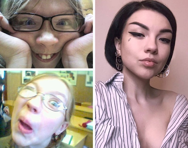 1. "U pet godina nije se promijenilo puno toga osim što sam se naučila šminkati."