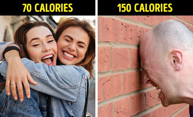 13. Ako udarate glavom u zid sat vremena sagorjet ćete 150 kalorija, a ako se grlite s nekim 70 kalorija.