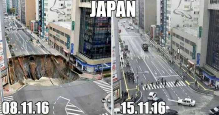 Komično, ali i tužno; pogledajte koliko sanacija rupe traje u Japanu, a koliko kod nas