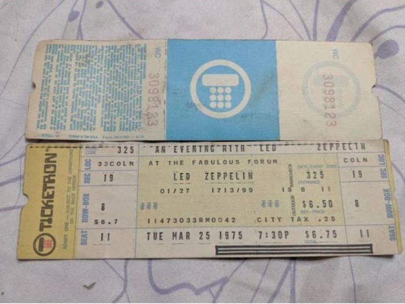 2. Tata koji je pronašao karte za koncert Led Zeppelina koje je zagubio...45 godina prekasno.